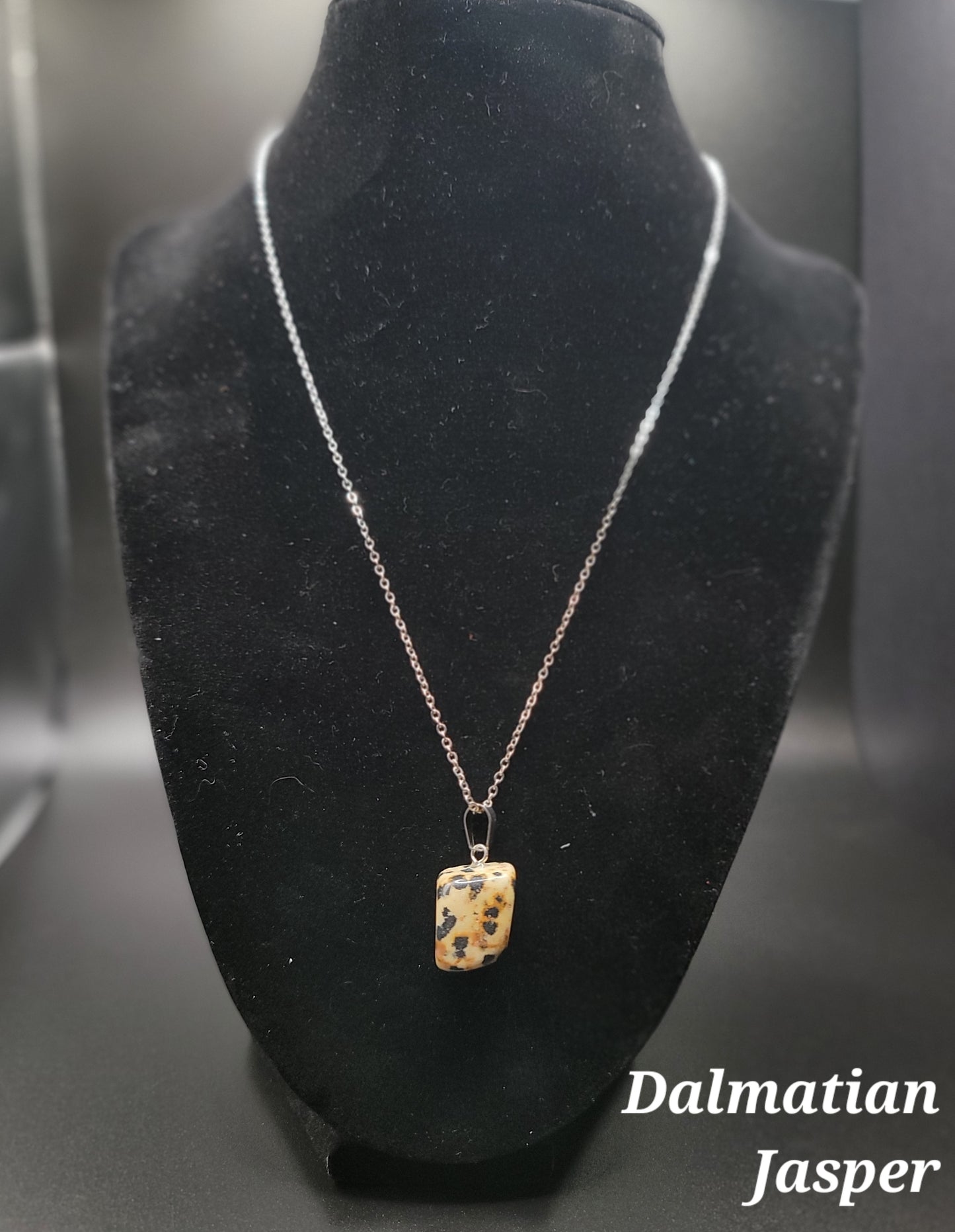 Gemstone Pendent - Stainless Steel Necklace