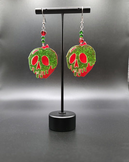 Poison Apple Resin Earrings