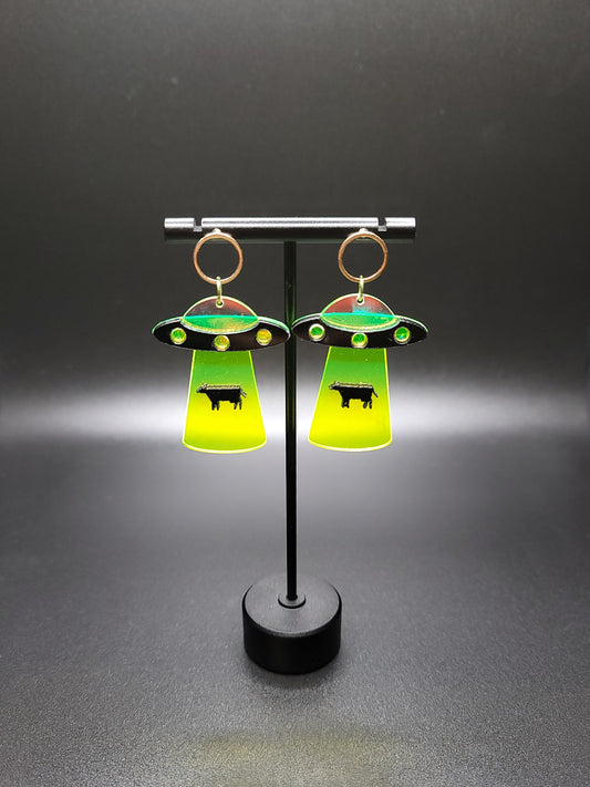 UFO Cow Earrings