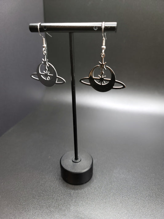 Moon Star Planet Earring