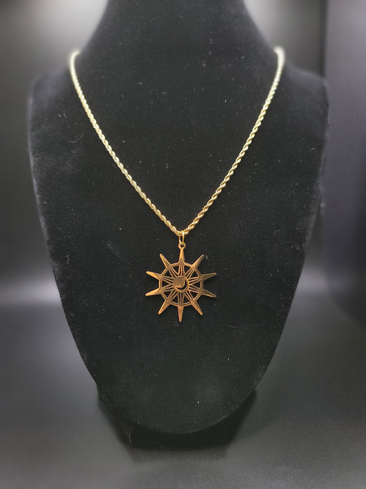 Large Star w/ Moon Necklace