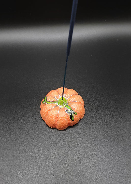 Small Handmade Incense Holder (Pumpkin)