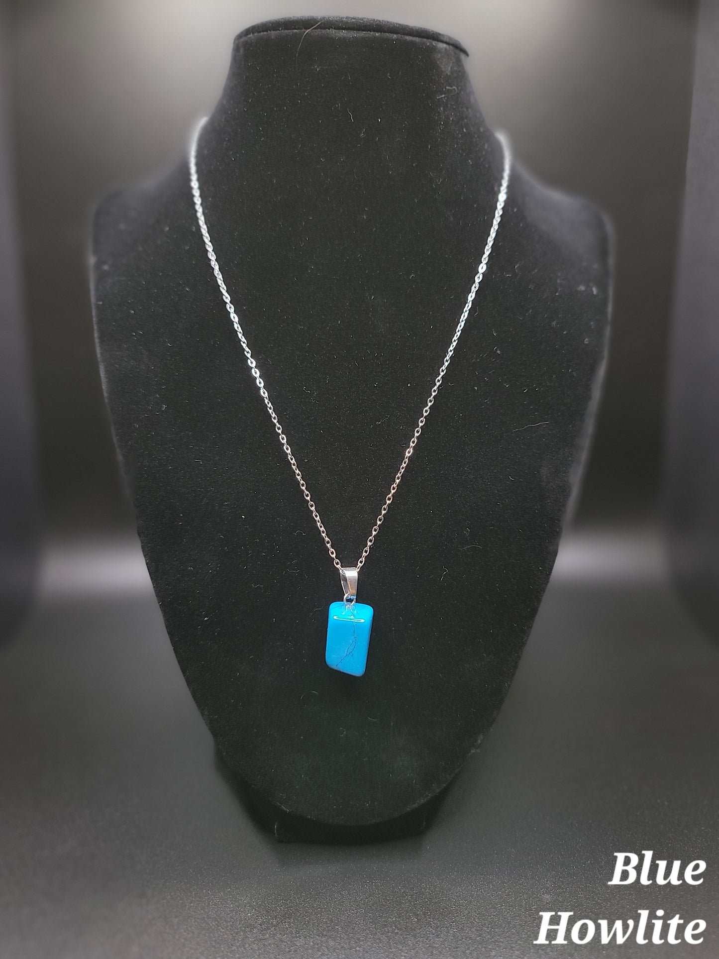 Gemstone Pendent - Stainless Steel Necklace