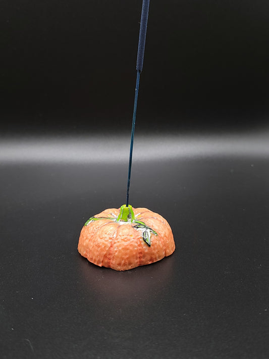 Small Handmade Incense Holder (Pumpkin)