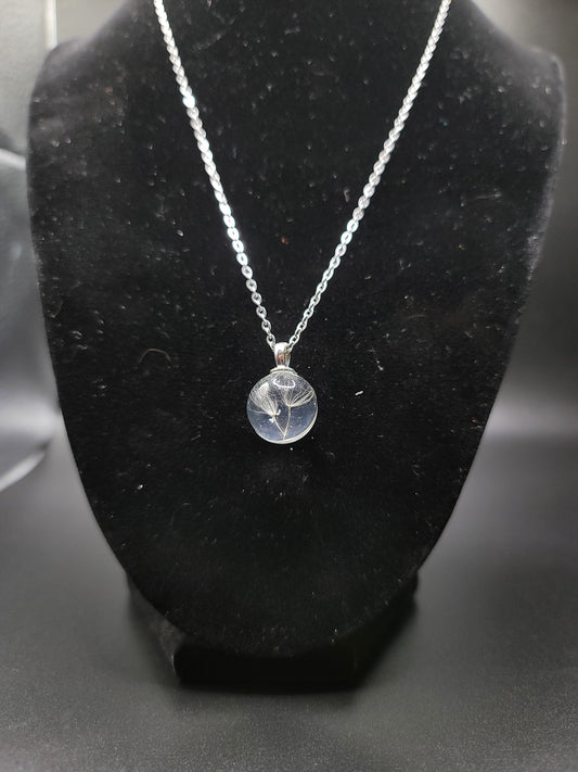 Dandelion Seed Pendent Necklace